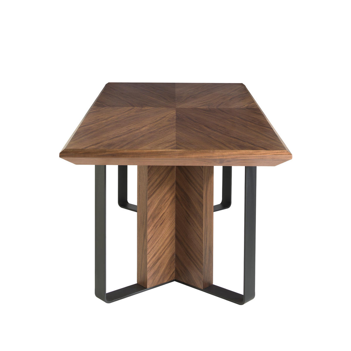 ESSTISCH Walnuss Schwarz 200/95/76 cm - Walnussfarben/Schwarz, Holz (95/200/76cm) - ANGEL CERDA