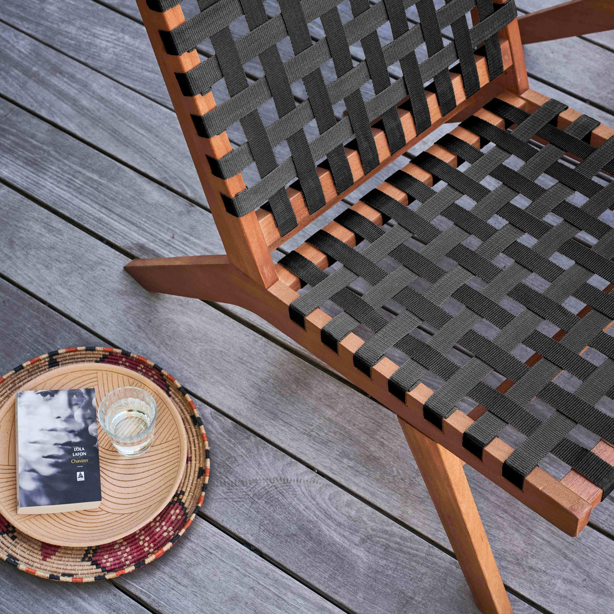 RELAXSESSEL, Schwarz - Schwarz, Holz (80/78/52cm) - Oviala