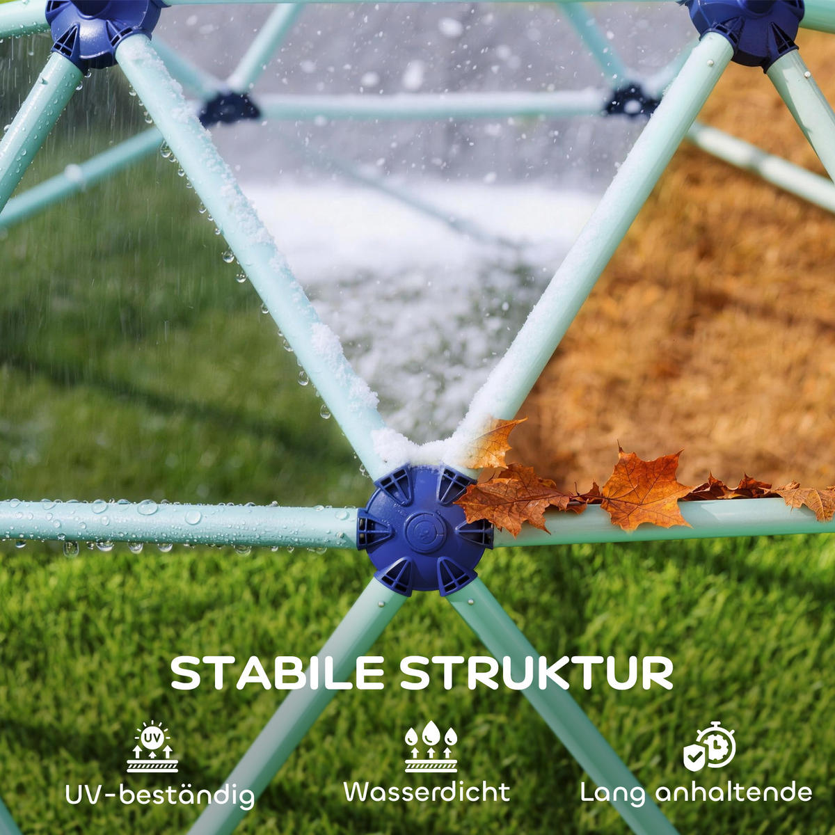 KLETTERKUPPEL Kunststoff Blau - Blau, Kunststoff (182.5/59/182.5cm) - AIYAPLAY