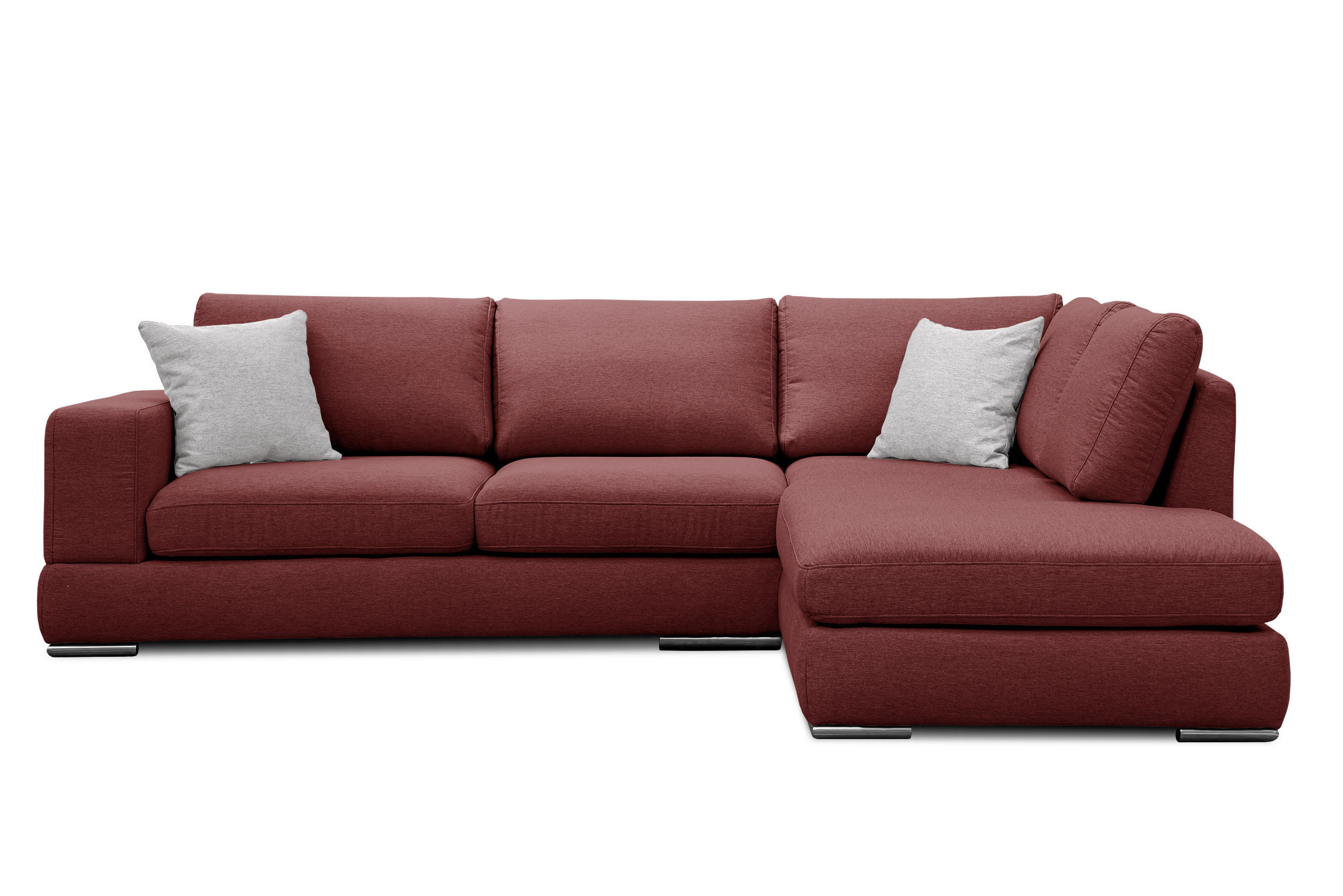 Thumbnail - Courtois Laville Ecksofa, Bordeaux, Textil, Ottomane rechts,L-Form, 279x219 cm, Wohnzimmer, Sofas & Couches, Wohnlandsch...