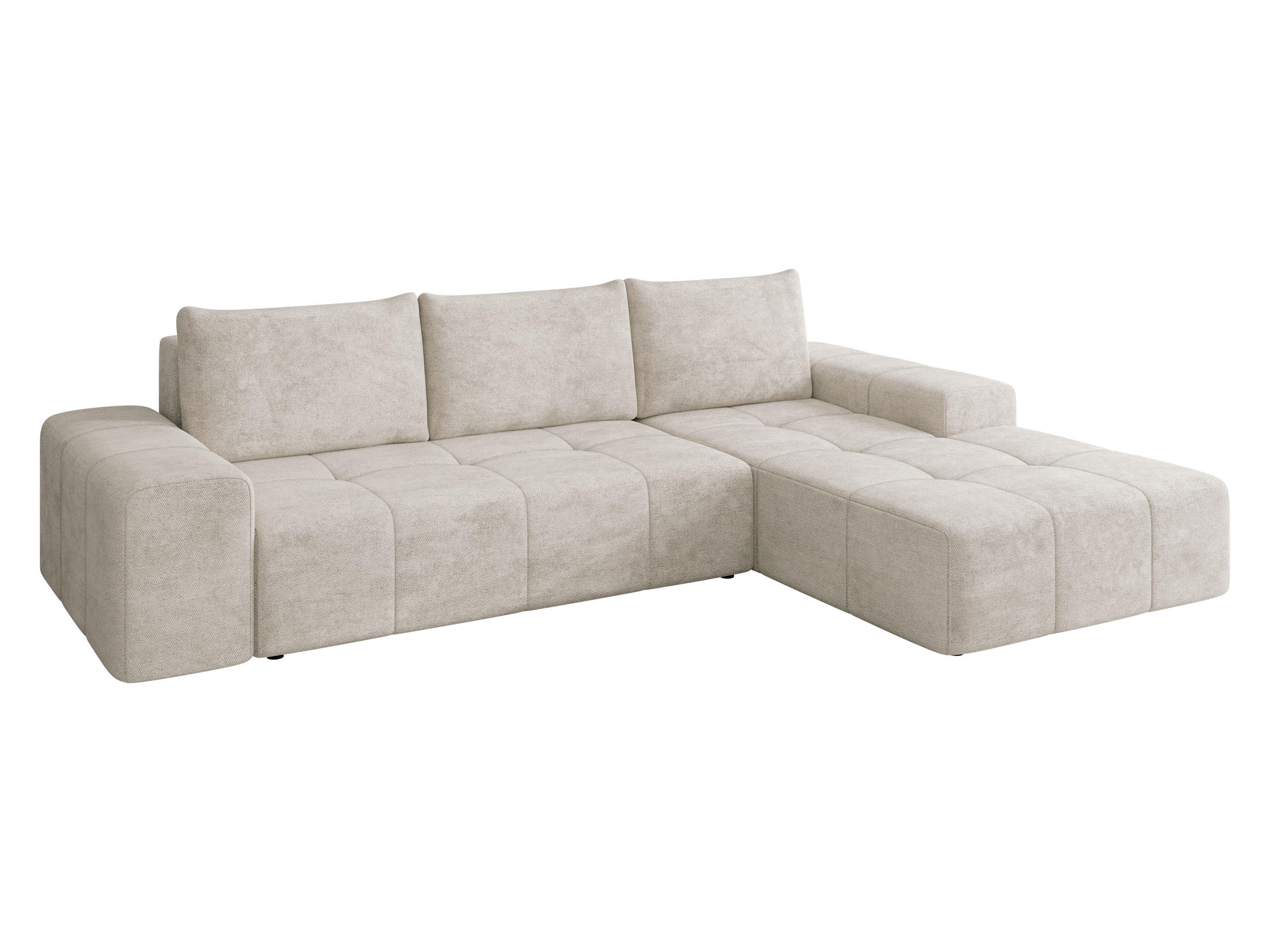 ECKSCHLAFSOFA Tonseo L, Seite: Rechts - Schwarz/Sahara, Holz/Kunststoff (173/275cm) - MIRJAN24