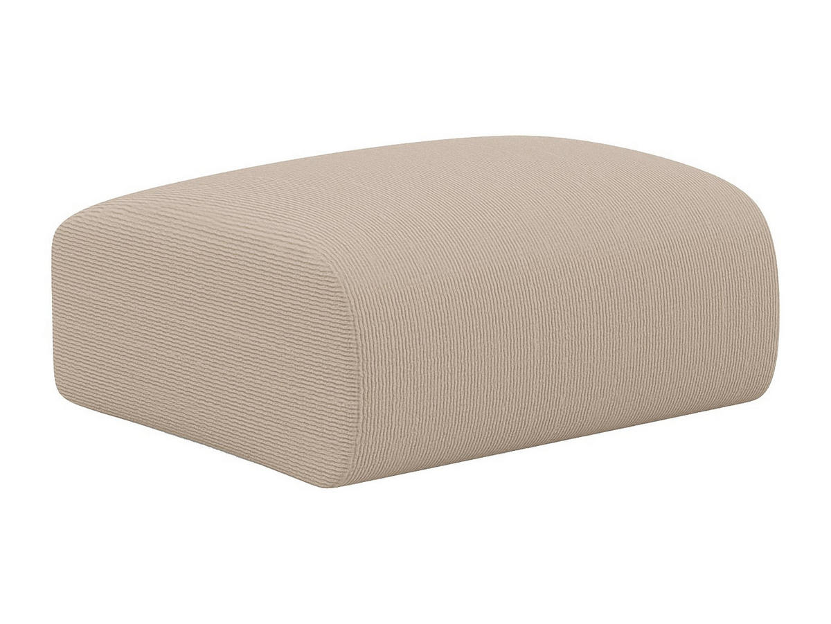 SITZHOCKER - 1 Person - Samt, Stoff - Beige - POGNI - Beige, Textil (75/45/75cm) - Vente-Unique
