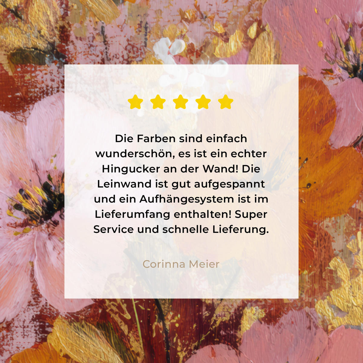 LEINWANDBILD Malerei - Blumen - Rustikal - Rosa Wandbilder 80x60 cm - Altrosa, Textil (80/60cm) - MuchoWow