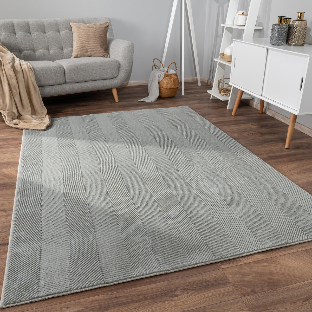 KURZFLORTEPPICH 80/150 cm Haarlem 941 - Grau, Textil (80/150cm) - Paco Home