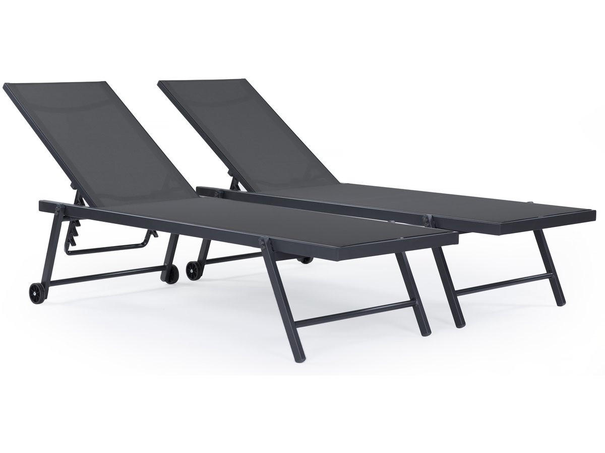 SONNENLIEGE jolia Grau - Grau, Metall (61/103/160cm) - Habitat Garten