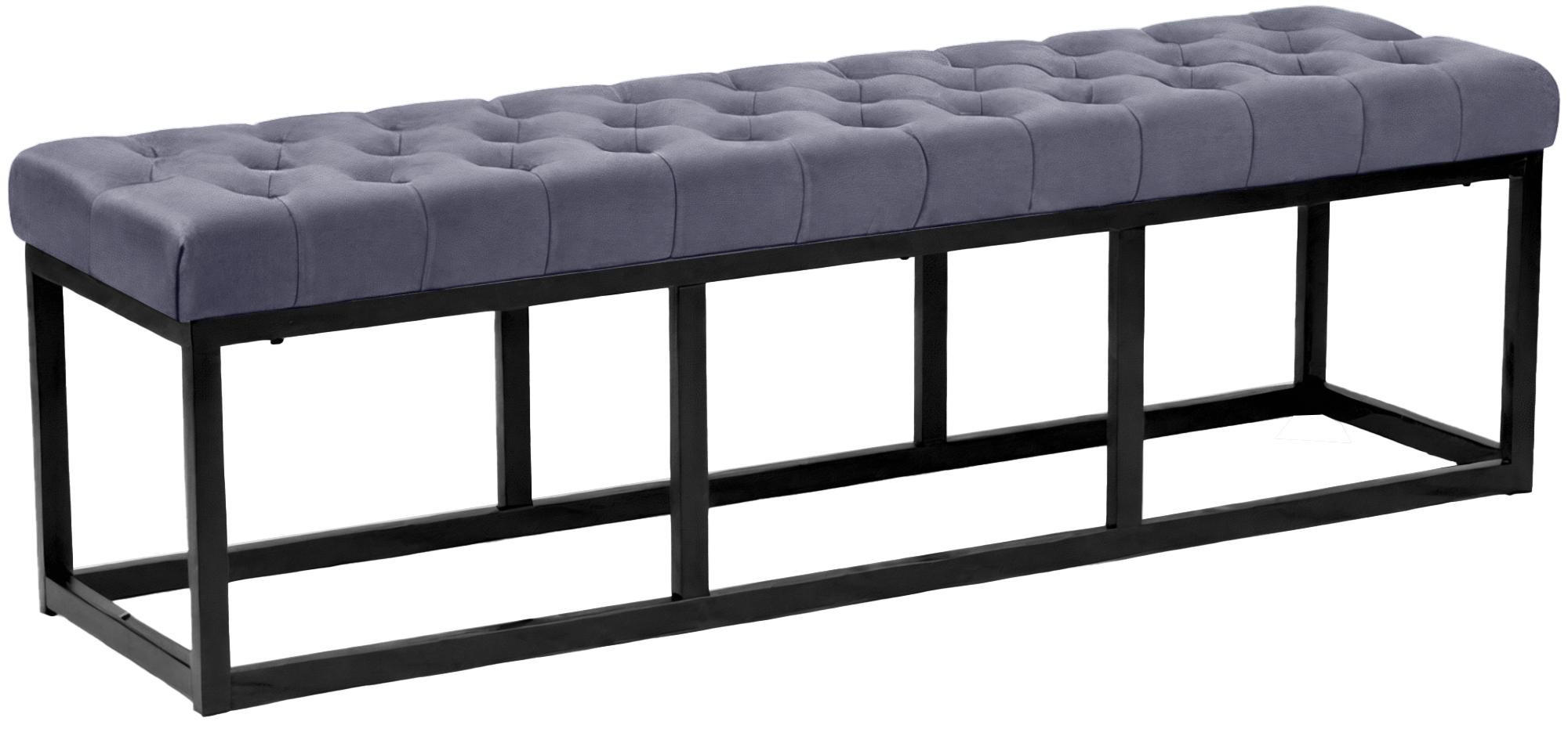 Deluke Sitzbank Grau 150x42x37 cm