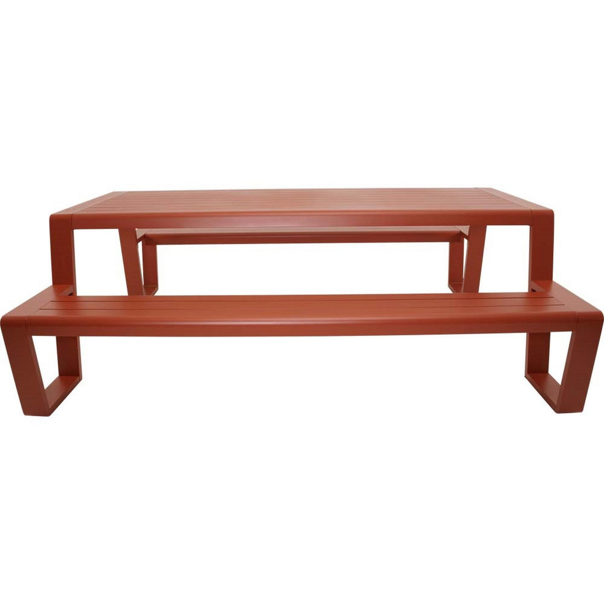 PICKNICK-SET Estilo - Rot - 220/183/74 cm - Rot, Metall - Lesli Living