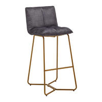 BARHOCKER Fonia Dunkelgrau Samt Gepolstert - Dunkelgrau, Holz (46/103.5/57cm) - Bessagi Home