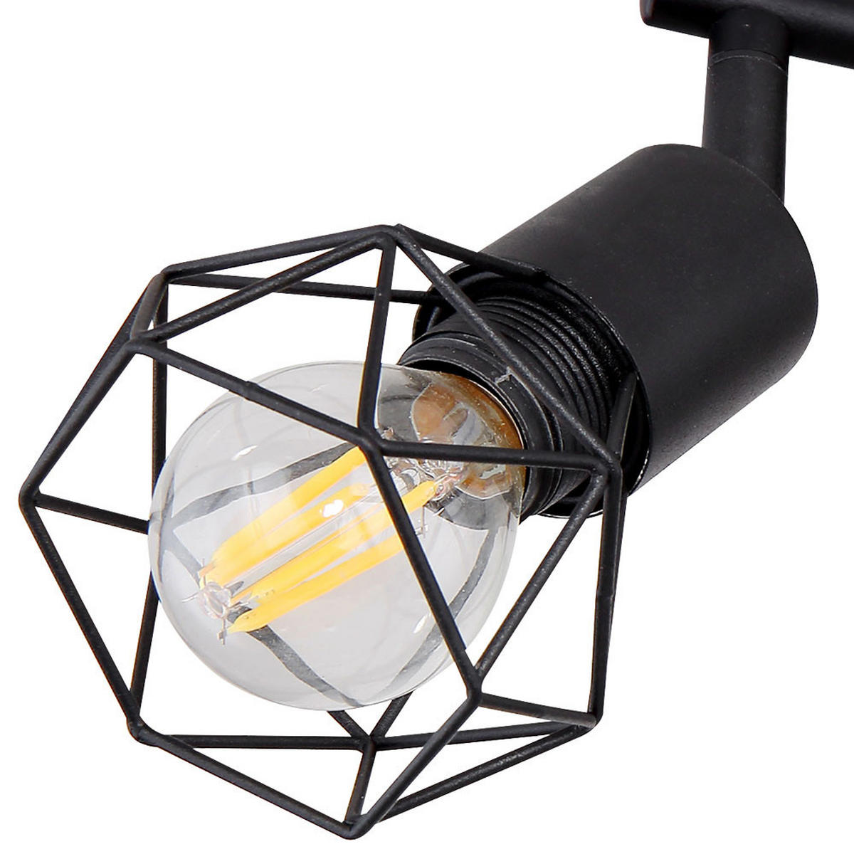 LED DECKENLEUCHTE Spotleiste Schwarz - Schwarz, Metall (60/8/19.5cm) - Globo Lighting