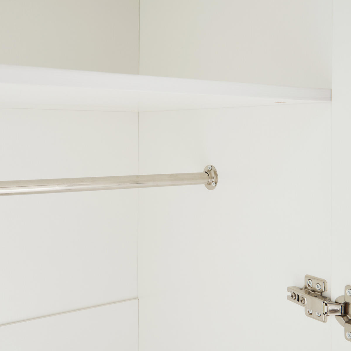 KLEIDERSCHRANK Finning - Weiß, Holzwerkstoff (80/176/52cm) - [en.casa]