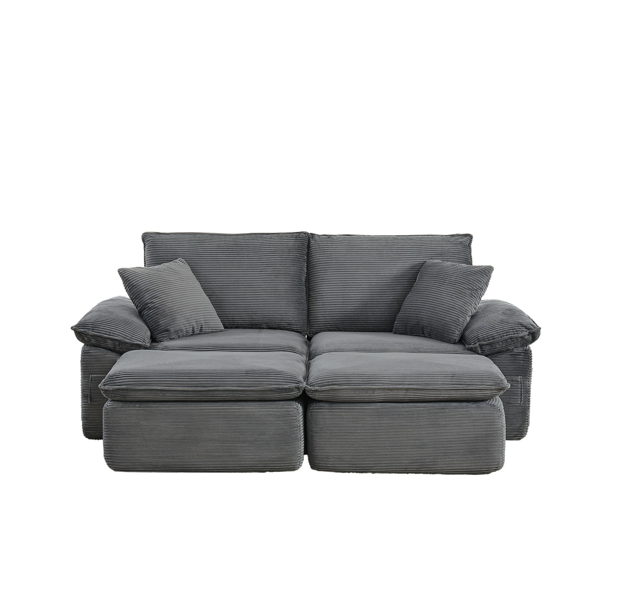 Meubliv Sofa Hellgrau 206x65x156.1 cm