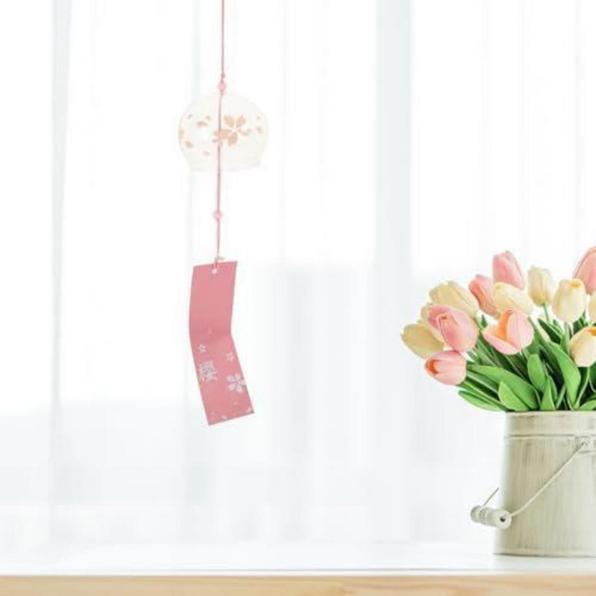 WINDSPIEL Glas Rosa 7 x 6 x 6 cm - Rosa, Glas (8/7/7cm)
