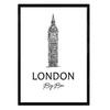 POSTER Städte Denkmäler London Big Ben A4 Rahmenlos - Klar, Papier (29.7/5/21cm) - Nacnic