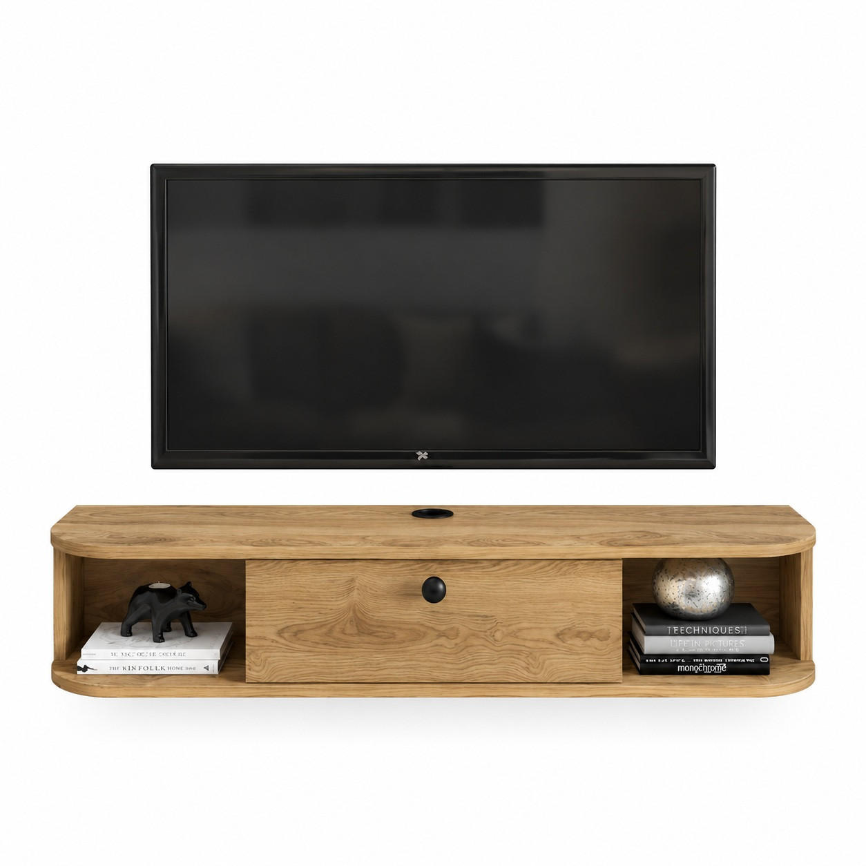 TV-ELEMENT Ibarra 120 cm Oud - Braun, Holzwerkstoff (120/23.4/29.6cm) - Decorotika