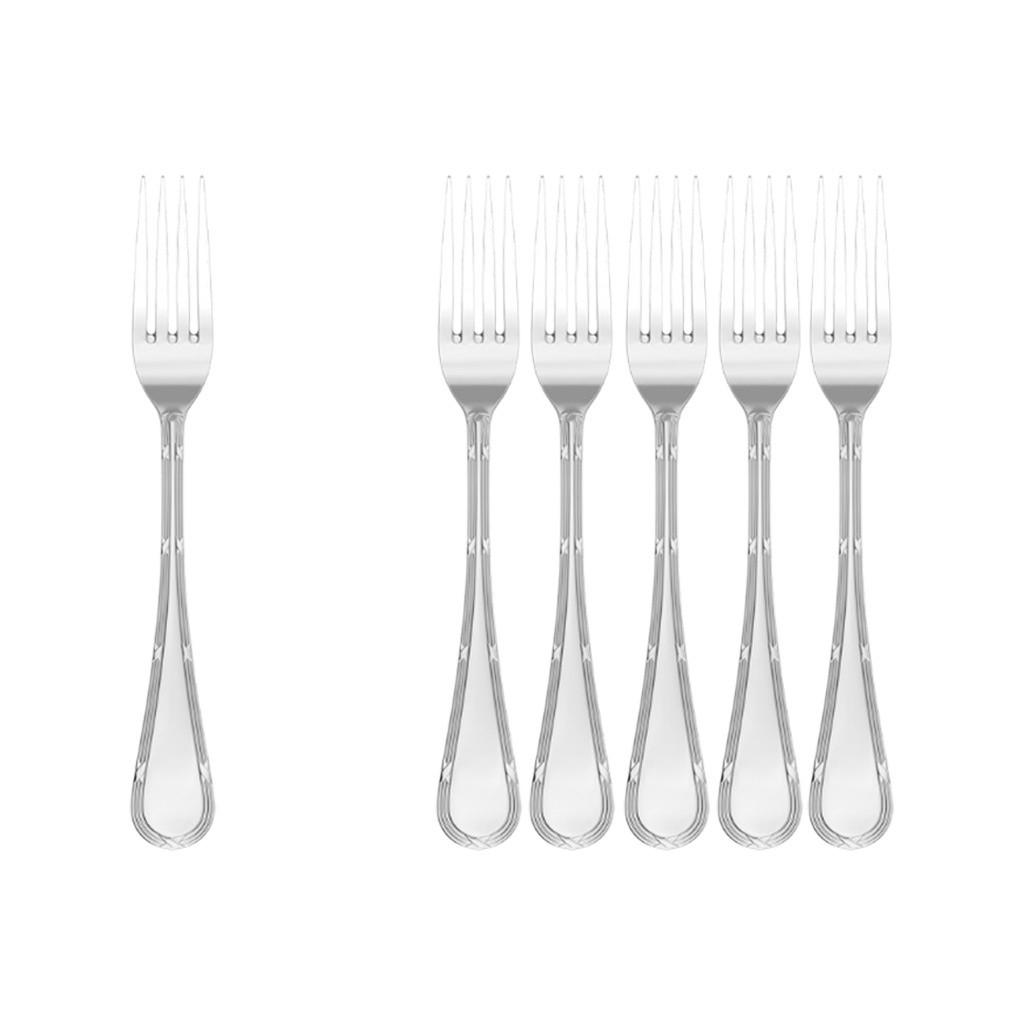 TAFELGABEL Kreuzband Septfontaines silber 203 mm 6er Set - Silberfarben, Metall - Villeroy & Boch
