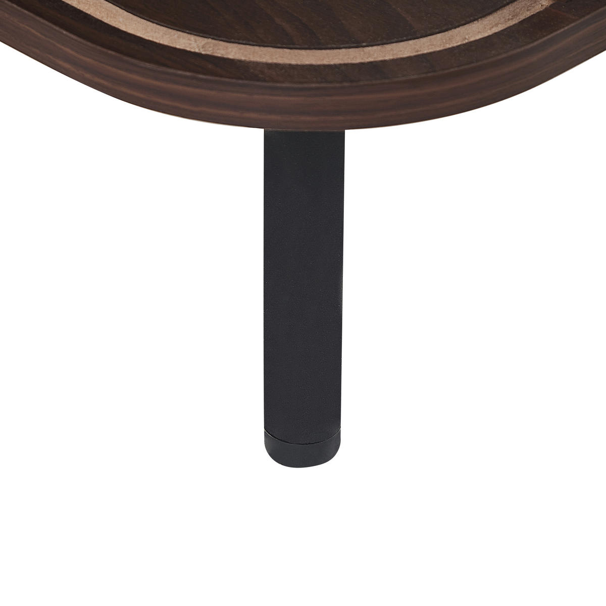 COUCHTISCH dunkler Holzfarbton/schwarz 120/60 cm Jose - Dunkelbraun/Schwarz, Holzwerkstoff (60/120/41cm) - Beliani