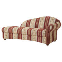 RECAMIERE Armlehne rechts Kama Bezug Chenille Buche nussbaum dunkel / rot - Rot/Weiß, Kunststoff (191/83/81cm) - 58aufmkessel