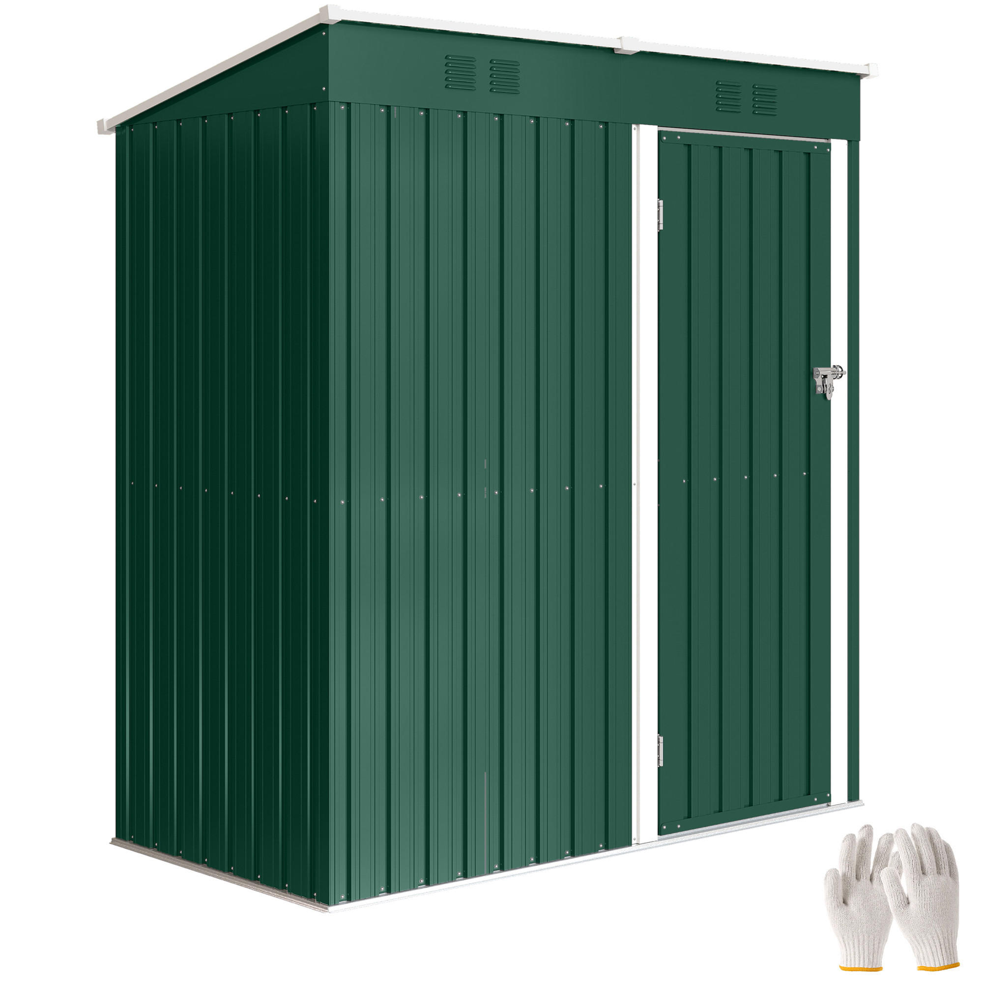 GARTENHAUS 1,37 m² ,163 x 90 x 179 cm mit Schnapptür und Belüftung, grün - Grün, Holz (90/179/163cm) - Vallsero
