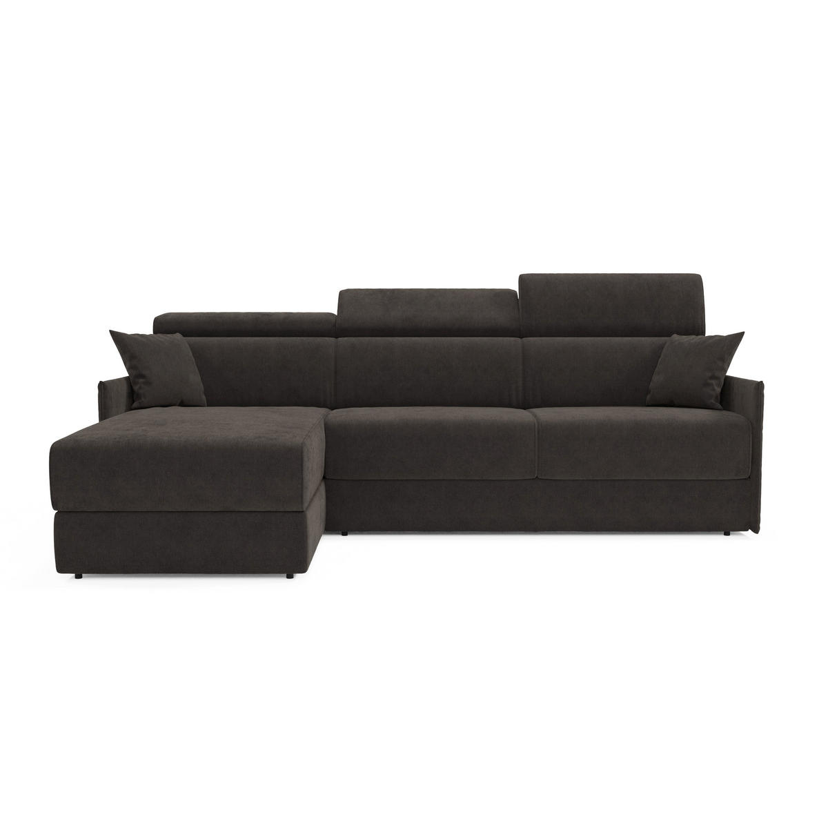 ECKSOFA Miryam - Schwarz, Metall (232/98cm) - Divani.store
