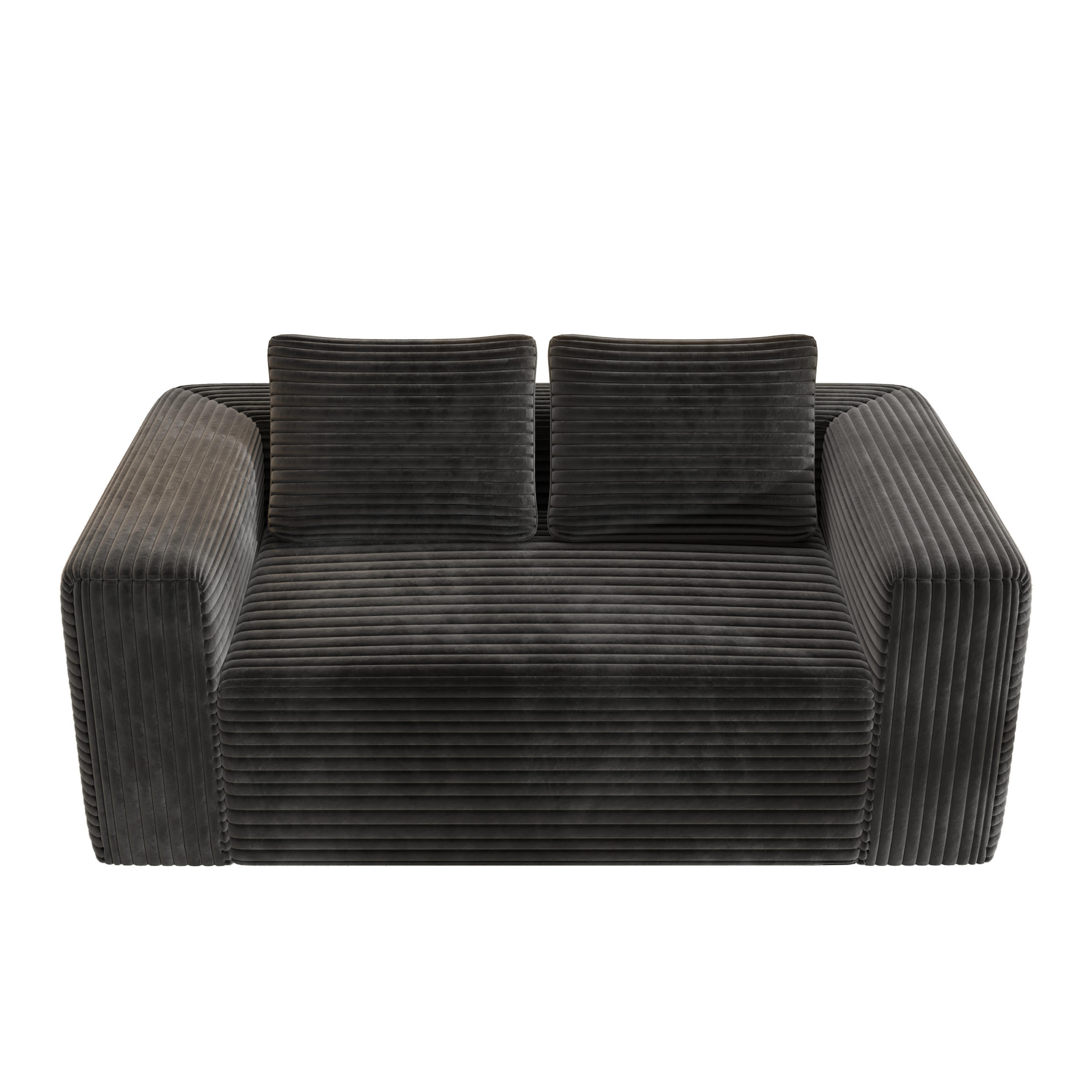 2-SITZER SOFA Cord Schwarz - Schwarz, Textil (160/58/88cm) - WISHDOR
