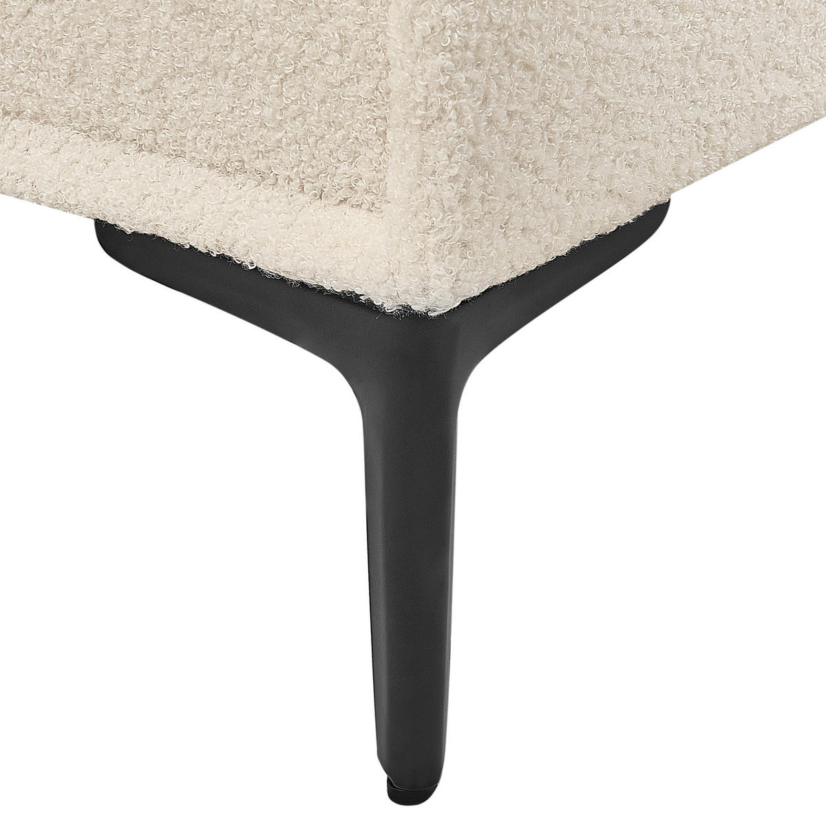 NACHTTISCH Weiß/Schwarz Sezanne - Schwarz/Weiß, Textil (44/45/38cm) - Beliani