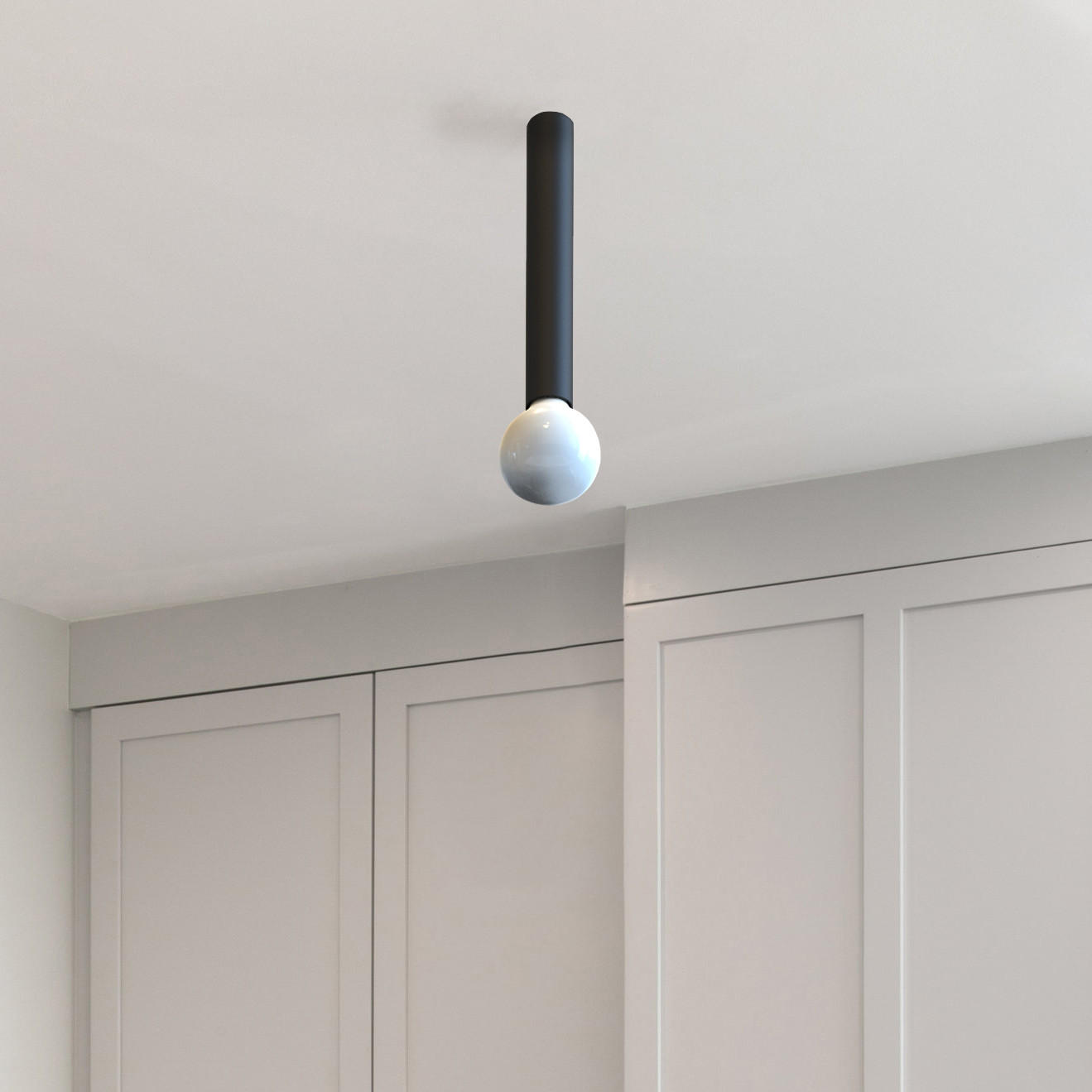 DECKENLEUCHTE - Schwarz, Metall (4/4/30cm) - Lumicom