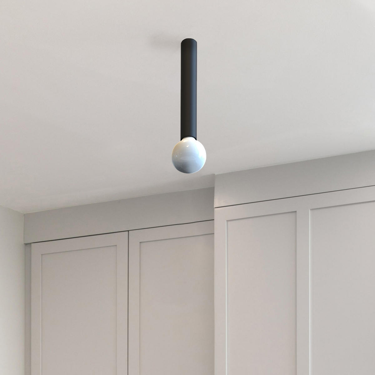 DECKENLEUCHTE - Schwarz, Metall (4/4/30cm) - Lumicom