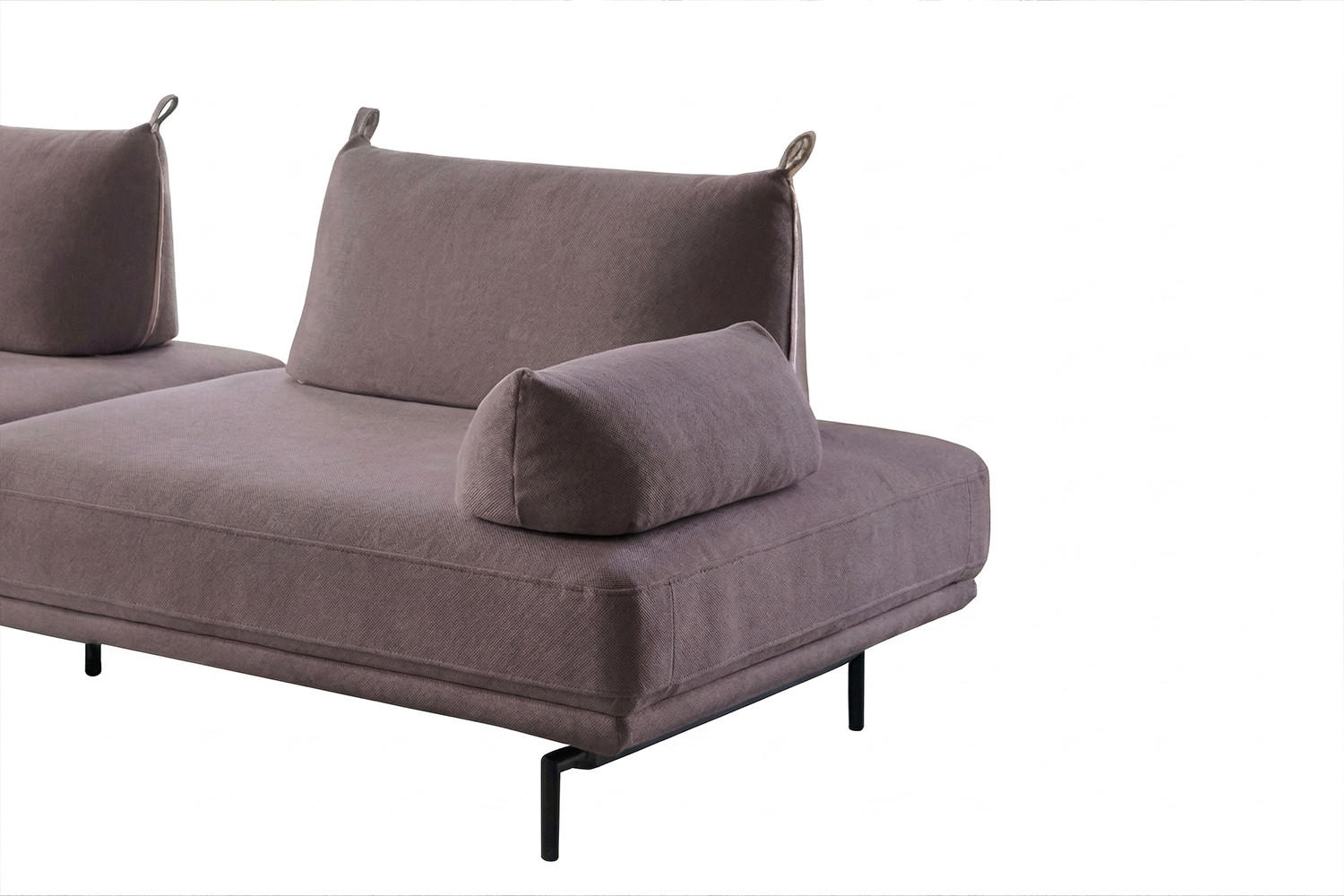 ARMLEHNKISSEN CANE Violett Webstoff - Violett, Textil (58/20cm) - KAWOLA