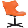 DREHSTUHL Lederlook orange - Schwarz/Orange, Textil/Metall (65/79/69cm) - CLP