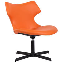 DREHSTUHL Lederlook orange - Schwarz/Orange, Textil/Metall (65/79/69cm) - CLP