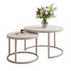 COUCHTISCH CIRI 2-in-1 MATT KASCHMIR - Beige/Weiß, Holzwerkstoff (70/70/48cm) - Lookway