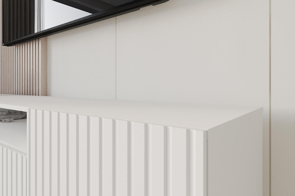 LOWBOARD KITO-S 200x53x41 cm - Weiß - Schwarz/Weiß, Holzwerkstoff (200/53/41cm) - ALTDECOR