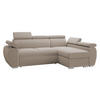 ECKSOFA Boston Mini, Seite: Rechts - 2R+LC - Chromfarben/Naturfarben, Holz/Textil (255/170cm) - MIRJAN24