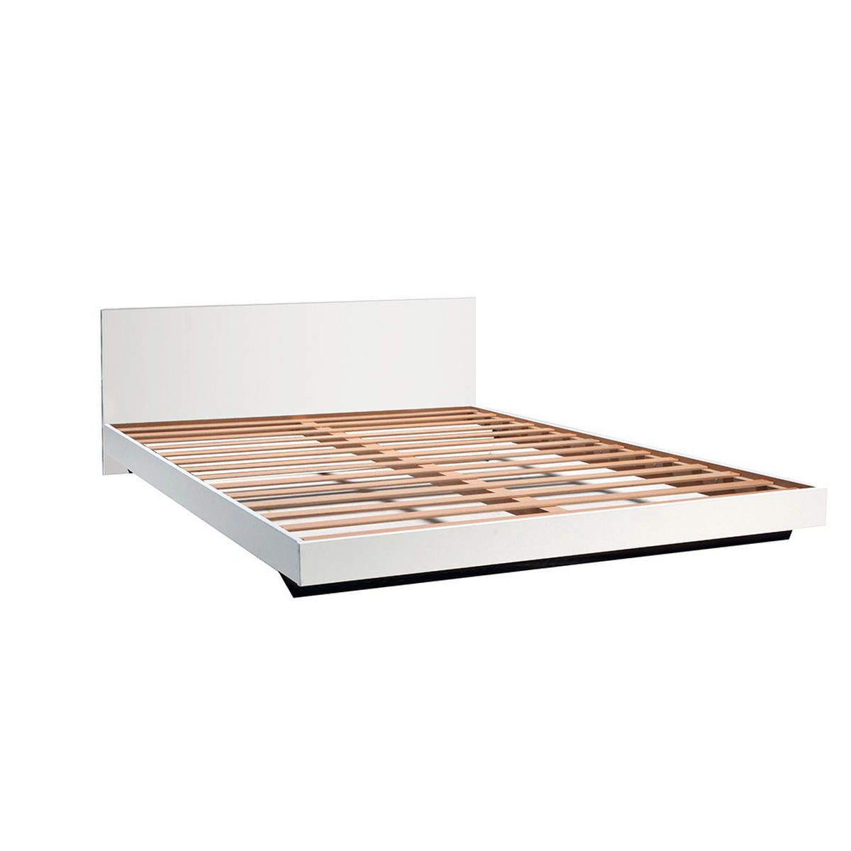 BETT LOFT + LATTENROST + KOPFTEIL / BETT 140x190 - Weiß - Weiß, Holzwerkstoff (140/189cm) - Weber Industries