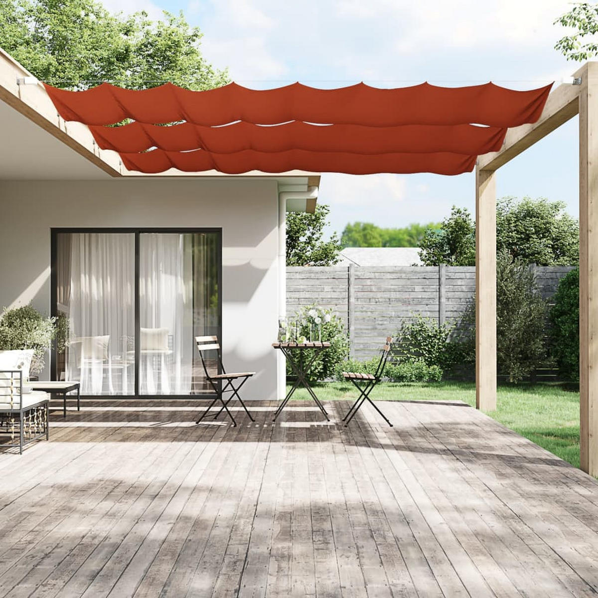 SENKRECHTMARKISE Terrakotta 60x1000 cm Oxford-Gewebe - Rot, Textil (60/1000/1000cm) - furnicato