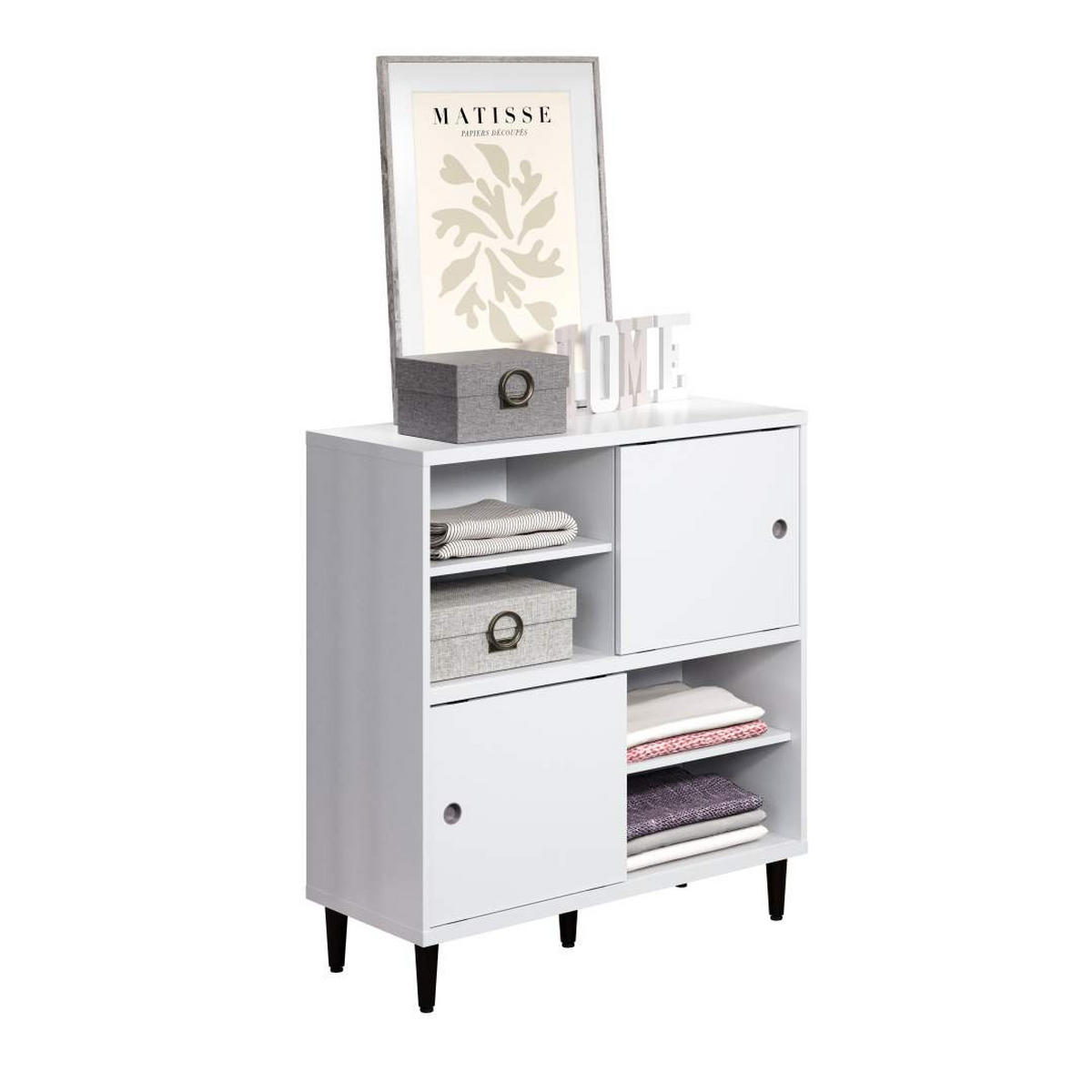 REGAL weiß - Weiß, Holzwerkstoff (90/99/38cm) - ebuy24