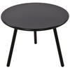 COUCHTISCH rund 60 cm Kunststoff schwarz - Schwarz, Kunststoff/Metall (60/60/45cm) - CLP