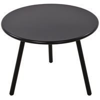 COUCHTISCH rund 60 cm Kunststoff schwarz - Schwarz, Kunststoff/Metall (60/60/45cm) - CLP