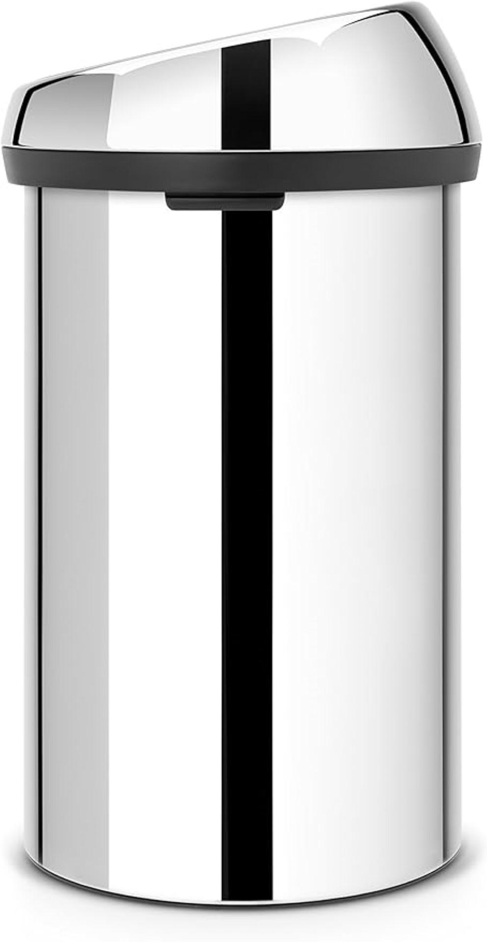 MÜLLEIMER Mit Soft Touch Öffnung 60 Liter 71x40x40 cm Metall Edelstahl - Grau, Metall (40/71/40cm) - PROREGAL