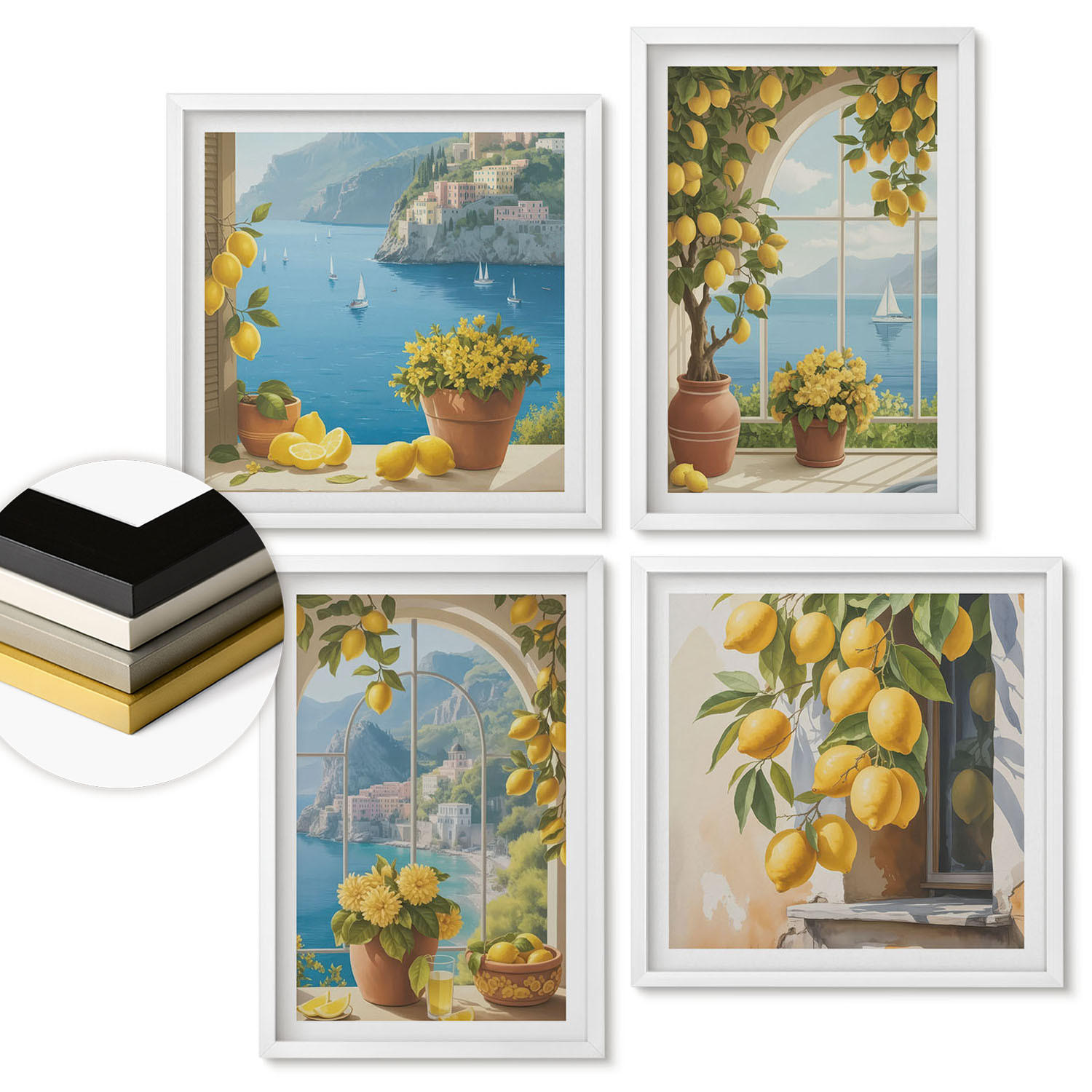 ArtPrintCave Wandbilder Weiß 50x50 cm