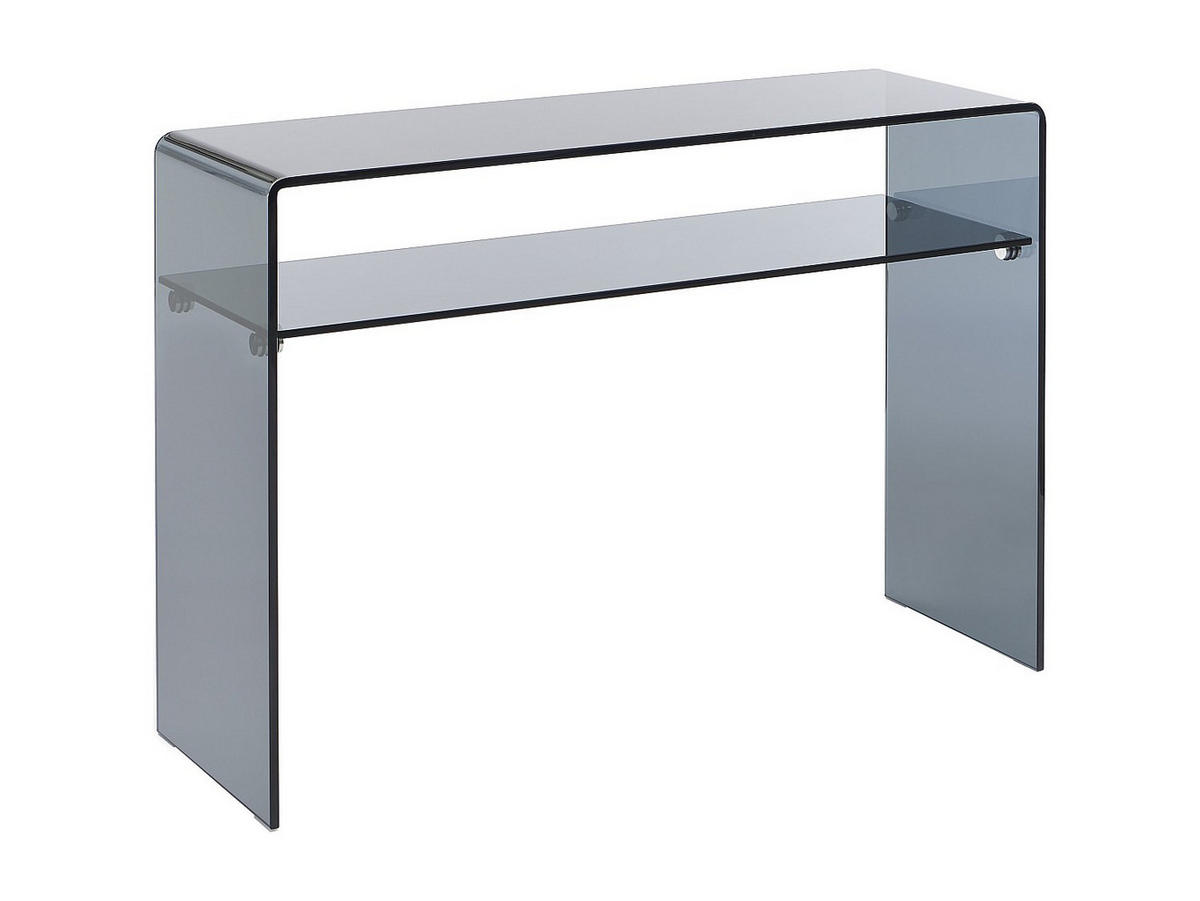 KONSOLENTISCH - 110 cm x 35 cm - glas - anthrazitgrau Stileos - Anthrazit, Glas (35/110/75cm) - Vente-Unique