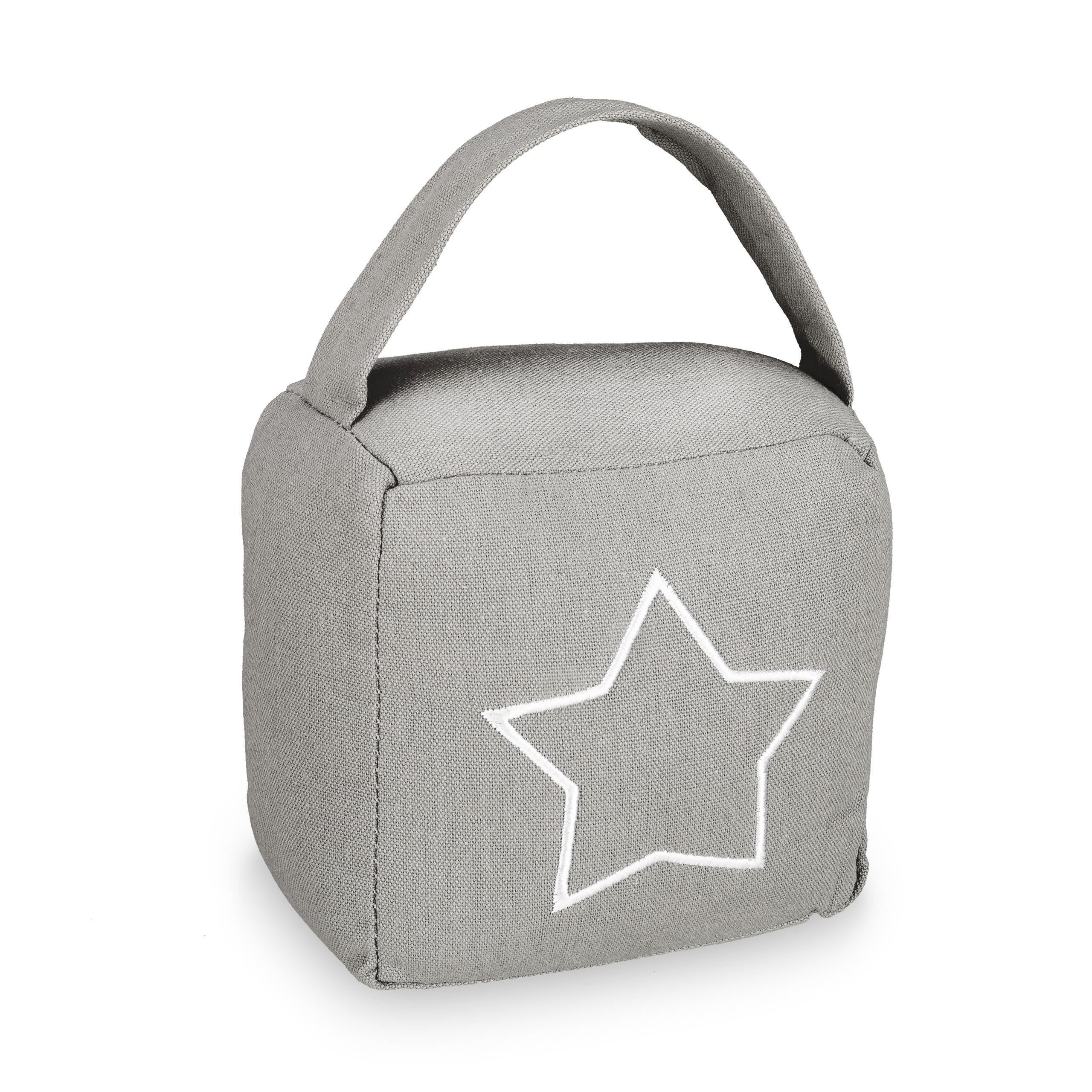 ZARÁŽKA tmavě šedá pytel s hvězdou - šedá, textil/přírodní materiály (14/10cm) - Relaxdays