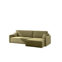 ECKSOFA Louis Salvador - Grün, Holzwerkstoff/Textil (250/142cm) - Fun Möbel