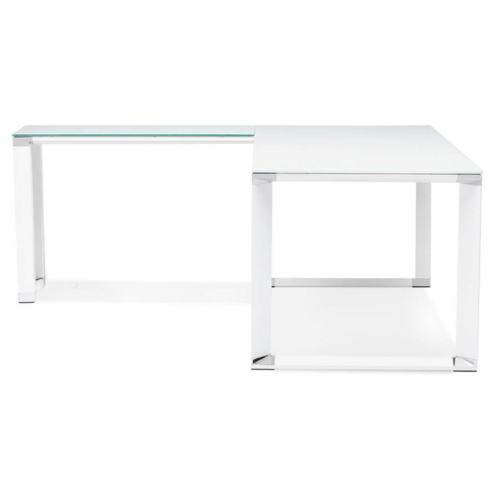 Thumbnail - Kadima Design Eckschreibtisch, Weiß, Glas, Konisch,Dreieckig, Kufe, 200x74x200 cm, Arbeitszimmer, Schreibtische, Eckschr...