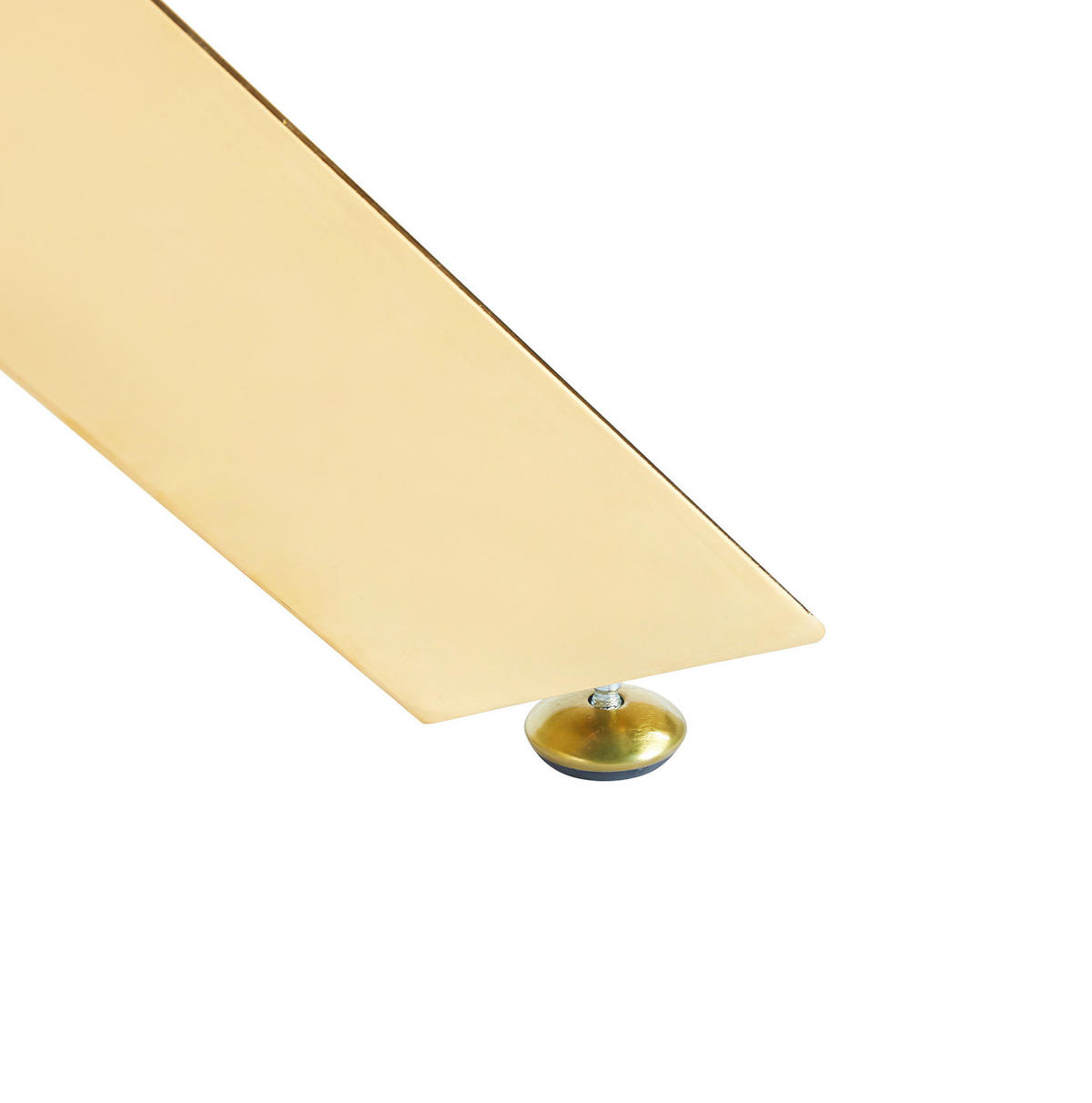 ESSTISCH 80/80/75 cm goldfarben aus Glas und Metall mit Kreuzgestell - Goldfarben, Metall (80/80/75cm) - OKWISH