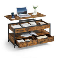 COUCHTISCH, Braun, höhenverstellbar, mit Schubladen - Braun, Holzwerkstoff (50/100/63cm) - Kaket