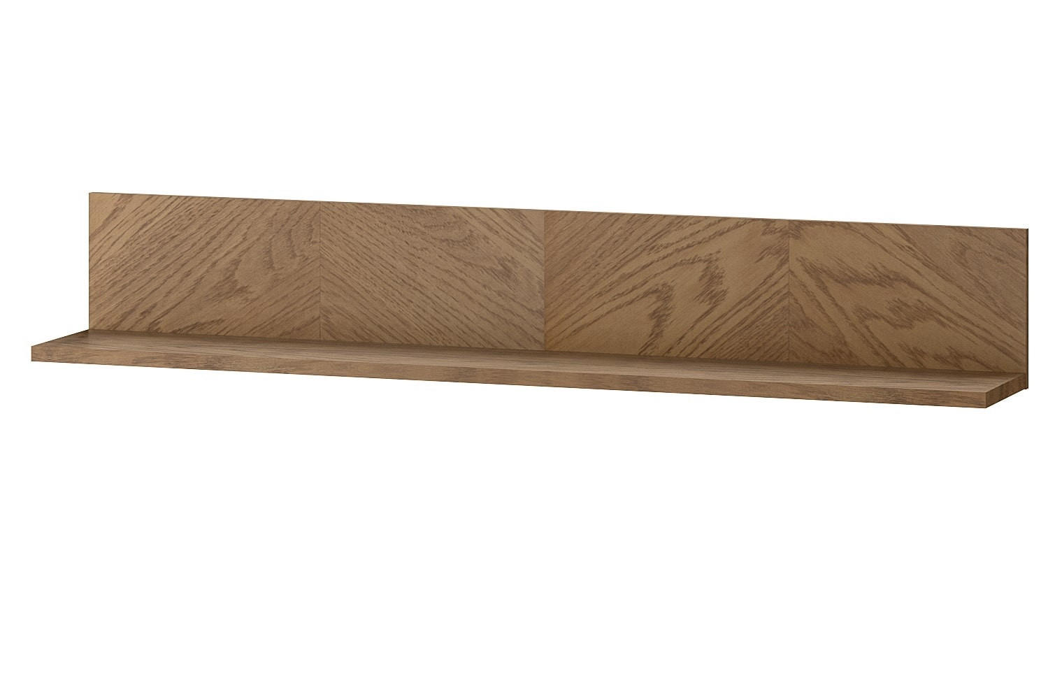 WANDREGAL Cozy Eiche Rustikal 140 / 22 / 22cm - Eichefarben/Braun, Holz/Metall (160/50/42cm) - Feldmann-Wohnen