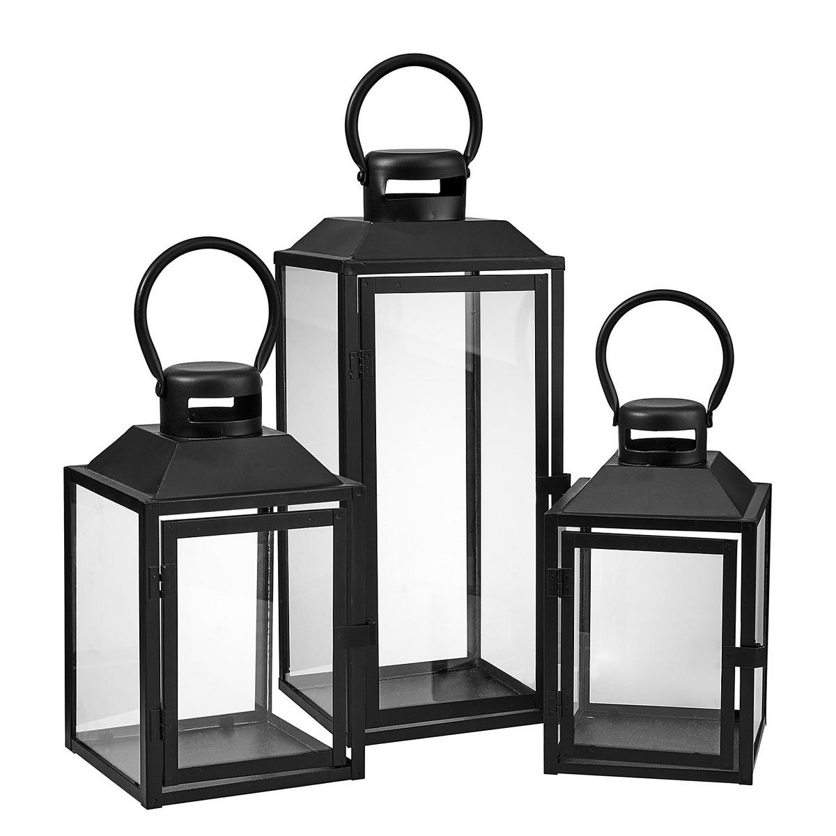 LATERNE Lighthouse - Schwarz, Metall (13/24/14cm) - Butlers