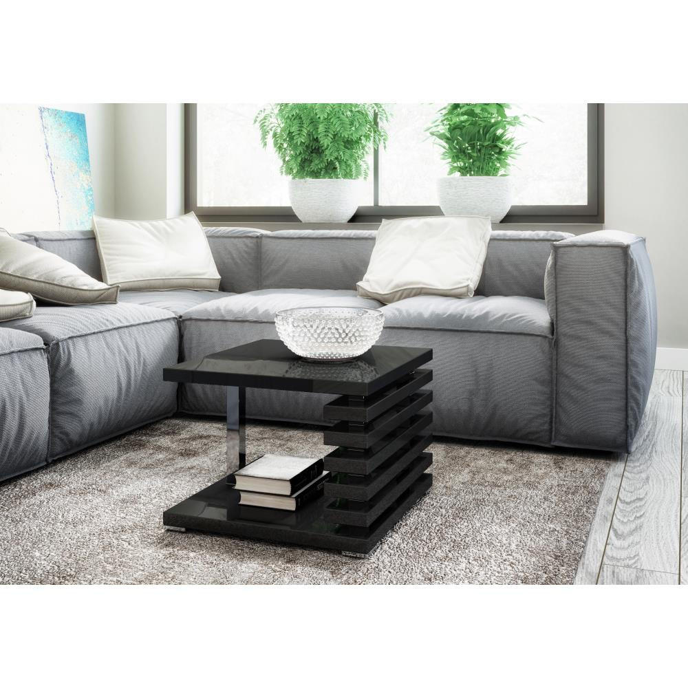 COUCHTISCH Kyoto II 60x60 schwarzglanz - Schwarz Hochglanz, Holzwerkstoff (60/60/44cm) - Beautysofa