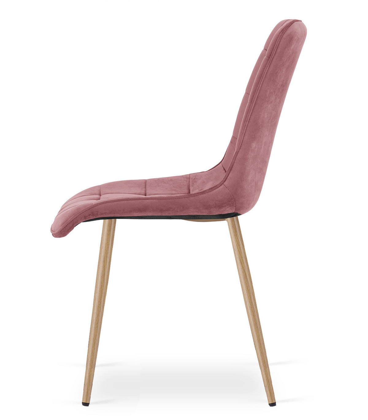 STUHL Dunkelrosa 49x60 cm SPLIT Samtbezug - Dunkelrosa, Metall (49/56/60cm)
